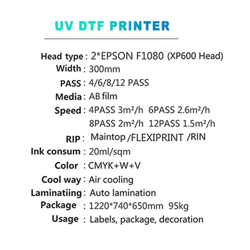 AB Film Media Digital UV Printing Machine с цветом чернил CMYK W+V
