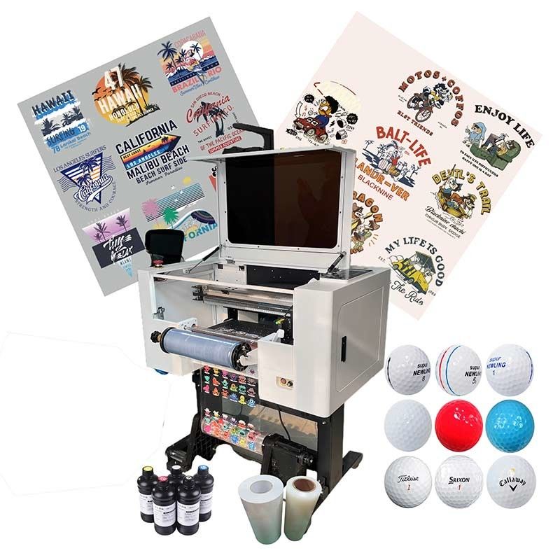 AB Film Media Digital UV Printing Machine с цветом чернил CMYK W+V