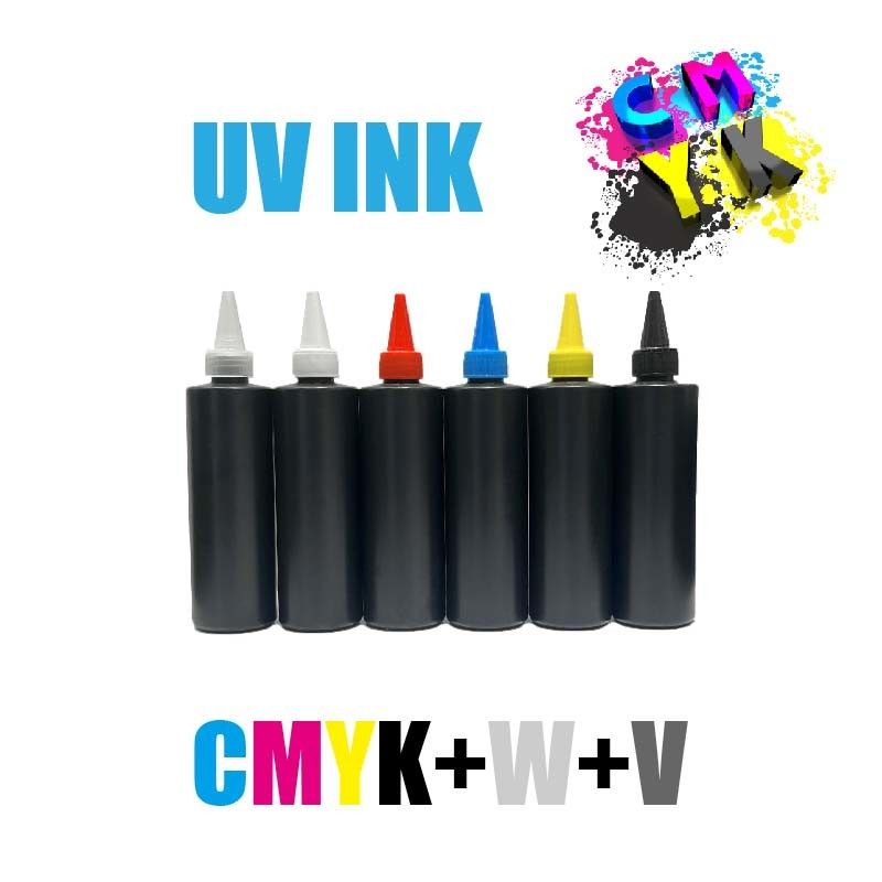 CMYK+W+V UV DTF чернила UV DTF клеевые чернила и лаки UV DTF принтер печатные чернила